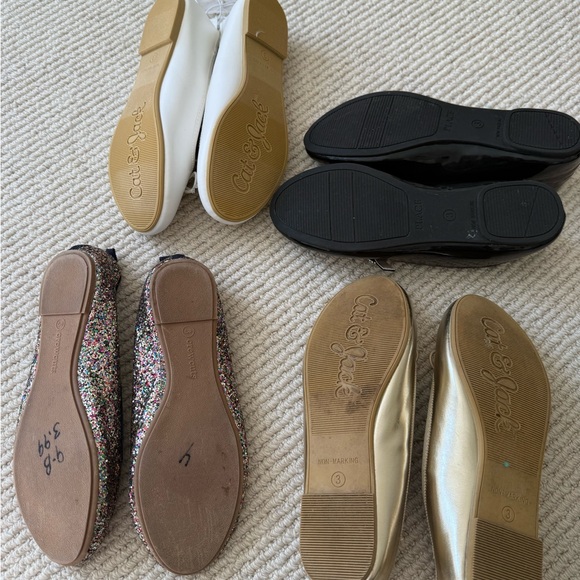 Lot of size 3 girls ballet style flats (jcrew,cat and jack and children’s place) - Picture 6 of 12
